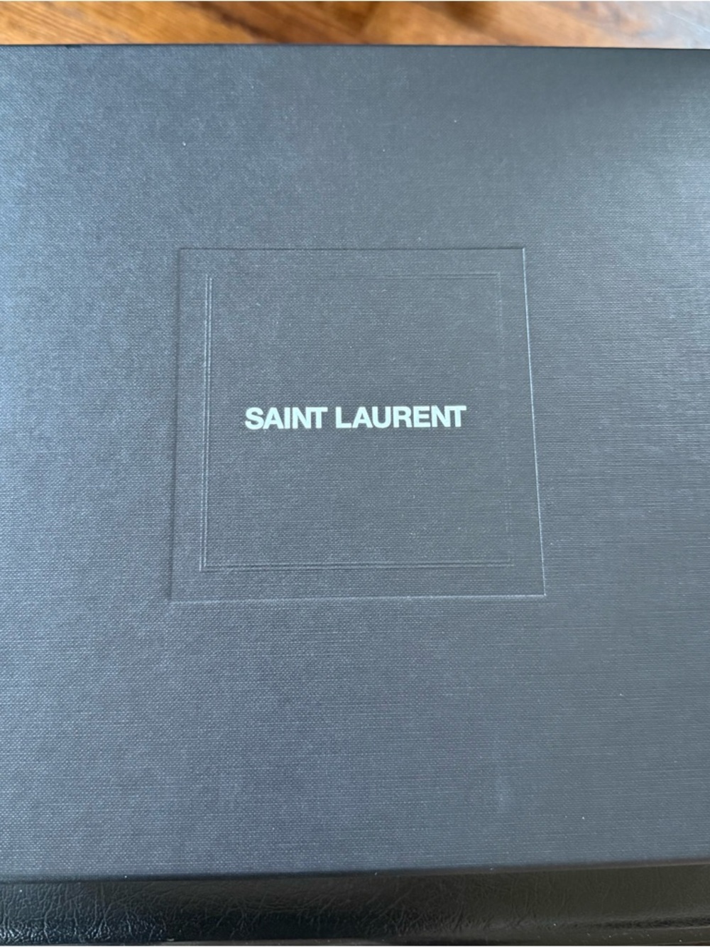 Saint Laurent Black Leather Wallet with Gold YSL Monogram - Picture 9 of 9